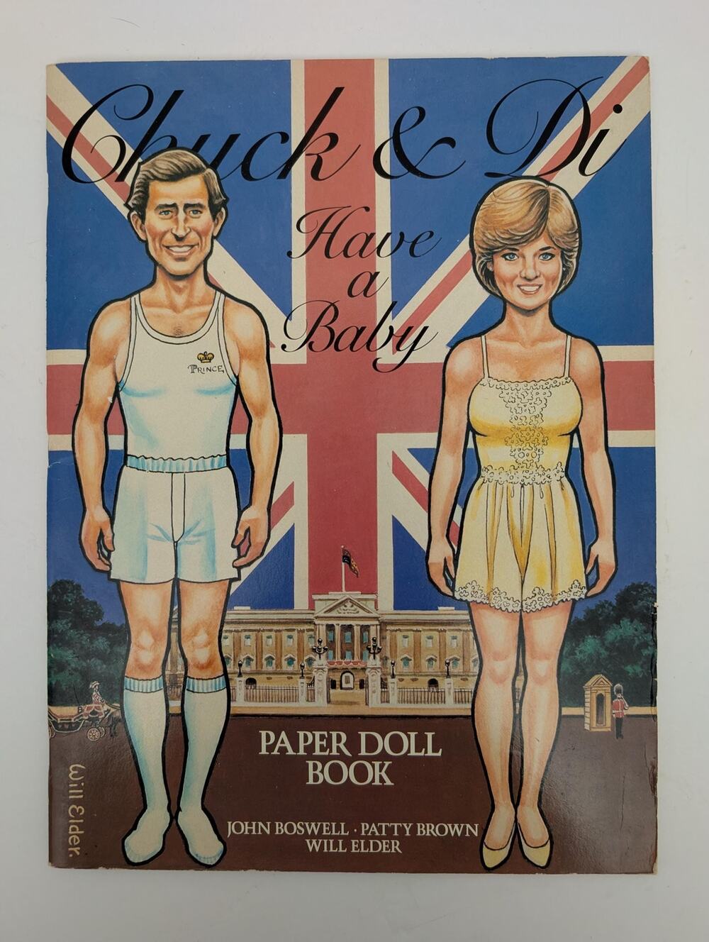 Vintage 1982 Chuck & Di Have a Baby Paper Doll Book Royal Family Parody